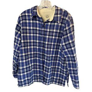 LL Bean Plaid Lined Flannel Shirt Jacket  Medium